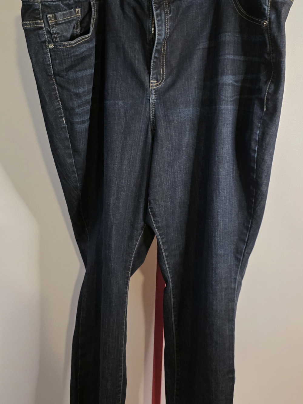 Lane Bryant High Rise Skinny Dark Wash Blue Jeans Size 28 Long